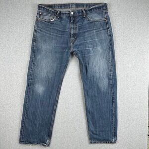 Levi's 505 Regular Fit Straight Leg Blue Denim Jeans Mens 40x30 Dark Wash Rodeo